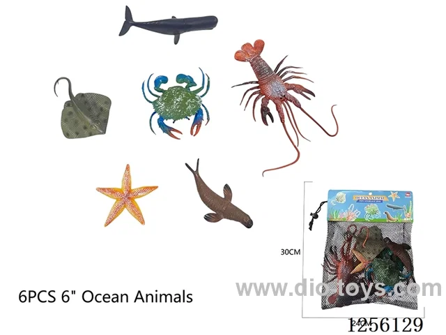 6PCS 6-inch Marine Animals