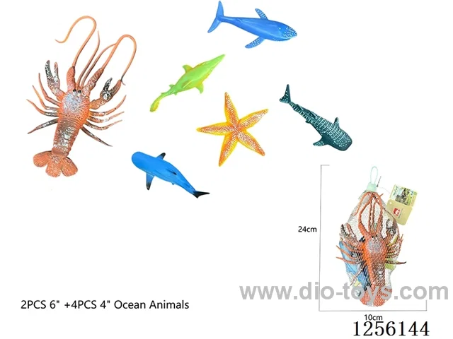 2PCS 6-inch + 4PCS 4-inch Marine Animals