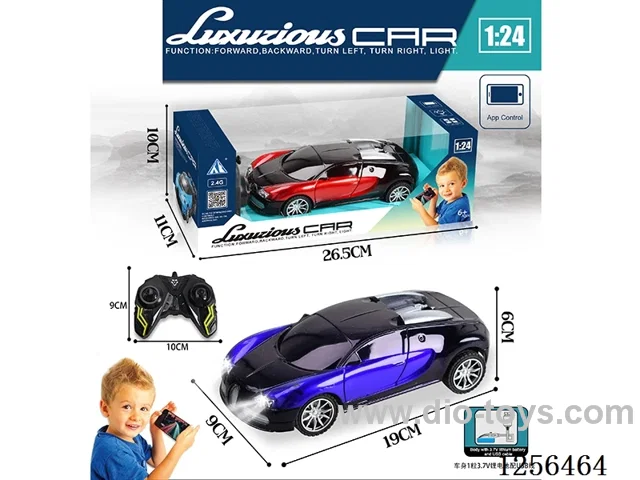 1:24 2.4G 4ch rc car with light included battery 2 colors (Mobile Bluetooth Control)