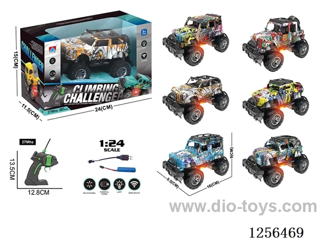 1:24 4ch rc car with light included battery 6 mixed