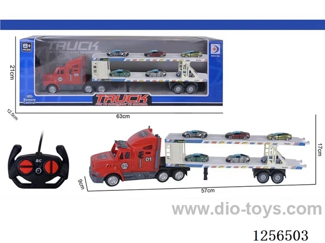 RC 4ch Long Container Truck (Includes 6 Sports Cars)