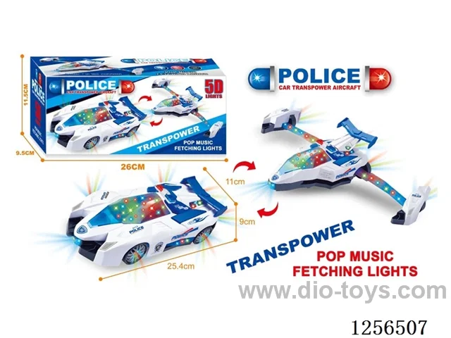 B/O universal Transforming Police Car W L/M