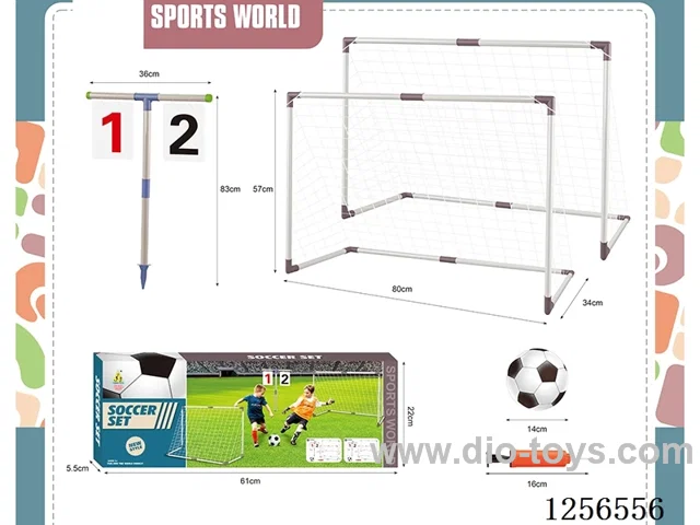 Double Goalpost Scoring Soccer Set