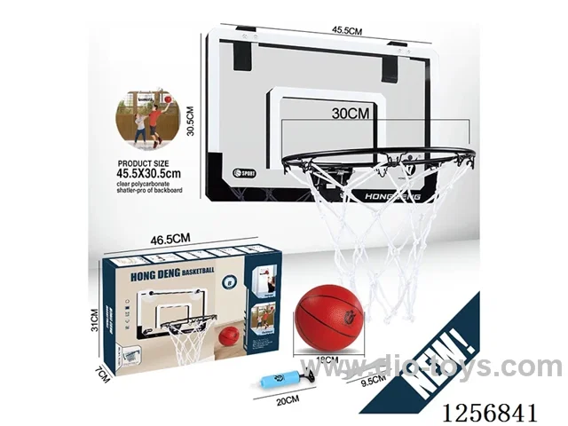 46.5*30.5CM Realistic Transparent Slam Dunk Backboard (Iron Hook)