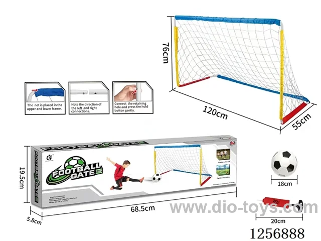 120CM Large Iron Soccer Goal (Includes Soccer Ball + Pump)