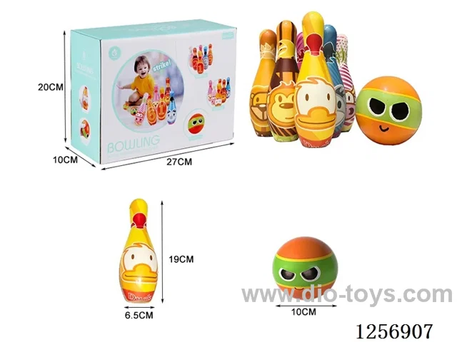 PU Solid Bowling Set (6 pins + 1 ball) (English packaging)