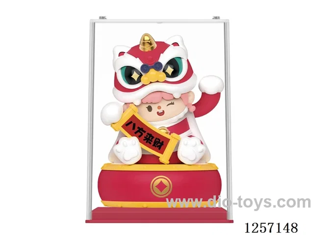 Solar powered Wealth Recruiting Doll Awakening Lion - red