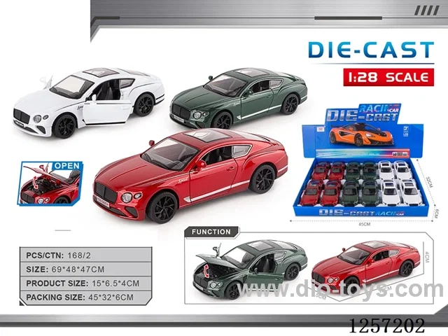 1：28 pull back alloy car 12PCS