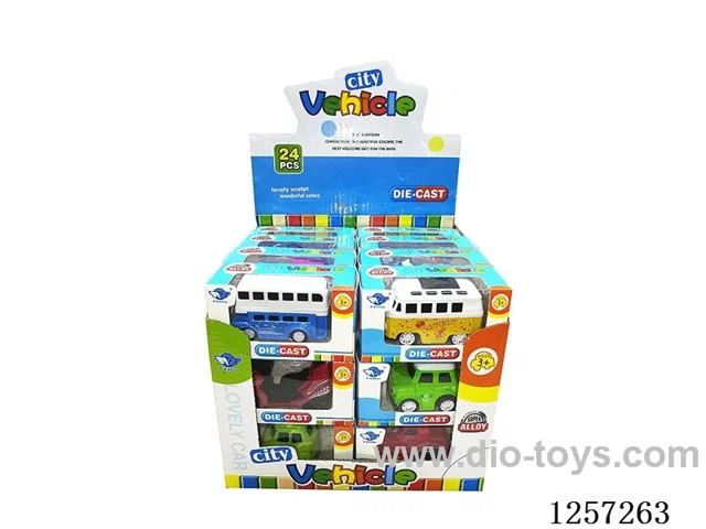 1:64 Alloy Free-Wheel Cars 10 Mixed (24PCS)