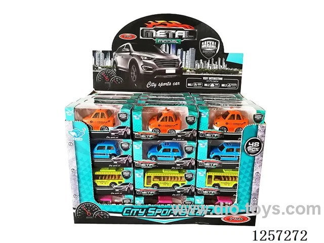 1:64 Alloy Free-Wheel Cars 4 Mixed (48PCS)