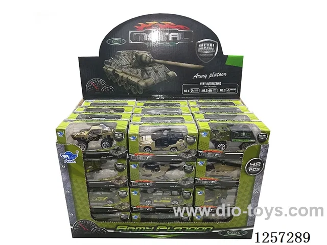 1:64 Alloy Free-Wheel Military Vehicles 16 mixed (48PCS)