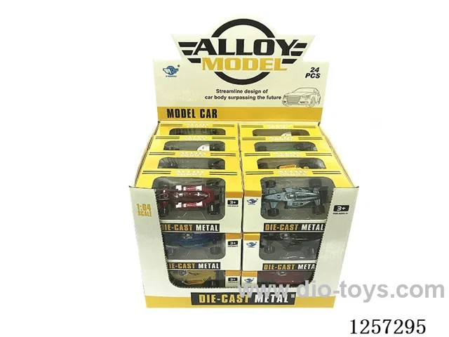 1:64 Alloy Free-Wheel Formula Car 8 mixed (24PCS)