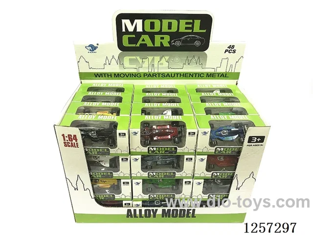 1:64 Alloy Free-Wheel Formula Car 8 mixed (48PCS)