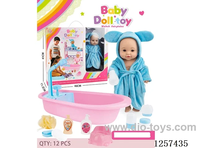 14-inch fully vinyl doll set