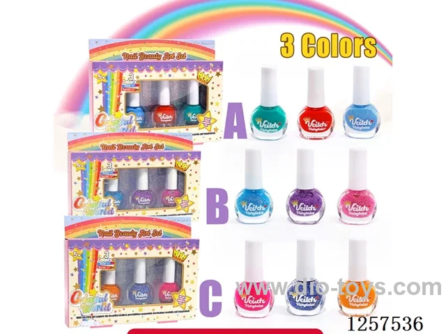 3 bottles of nail polish