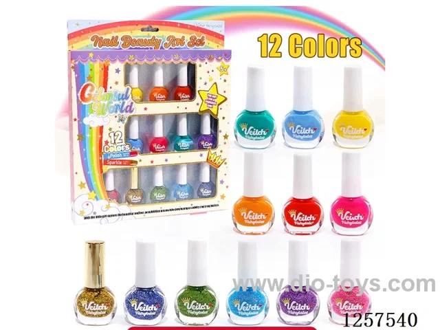 12 bottles of nail polish