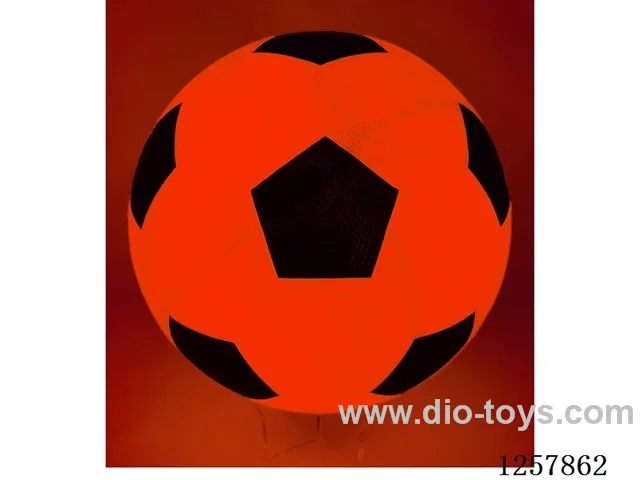 22cm Light-Up Rubber Soccer Ball, Dual-Light Battery-Operated