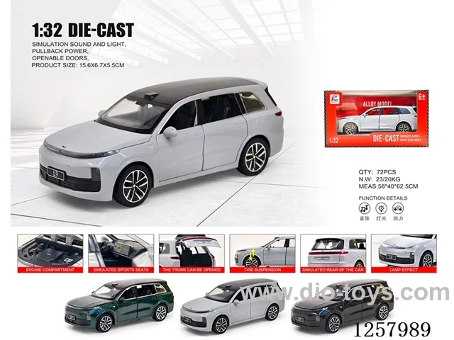 1:32 pull back alloy car W L/M included battery