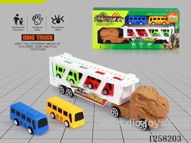 Double layered inertial dinosaur trailer + 4 free wheel buses