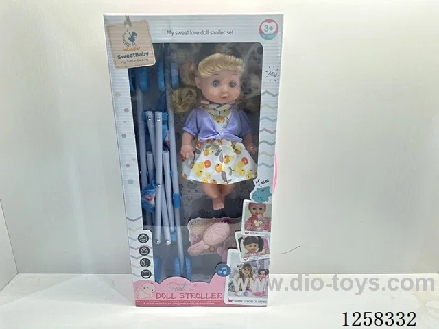 11 Inch doll+handcart+accessories