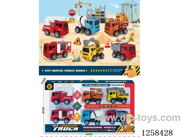 Six-in-one inertia engineering vehicle fire truck