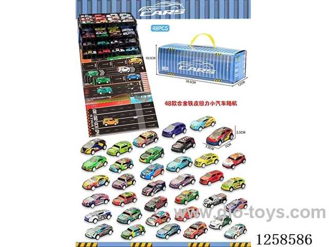 48 Alloy Tin Pull Back Cars
