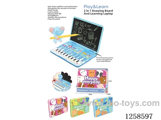 LED Drawing Board Laptop (2 in 1) not Included Battery