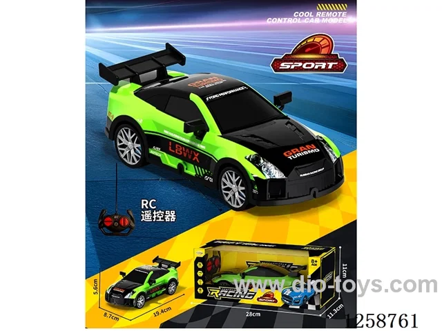 4ch RC car with light not included battery - green