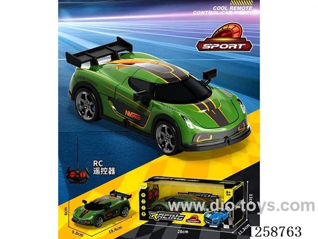 4ch RC car with light not included battery - green