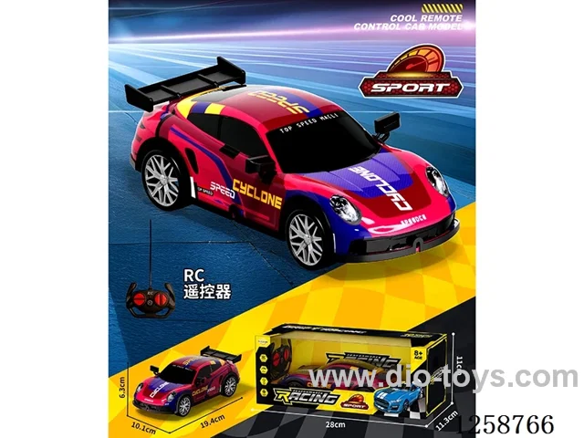 4ch RC car with light not included battery - red
