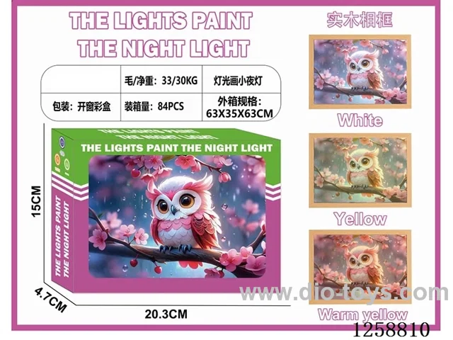 Light Painting Night Light - Owl