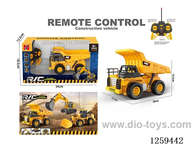 5ch 27MHZ RC construction vehicle with light included battery