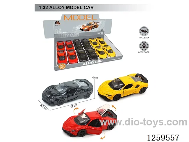 1:32 pull back alloy car 3 colors 12PCS