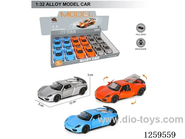 1:32 pull back alloy car 3 colors 12PCS