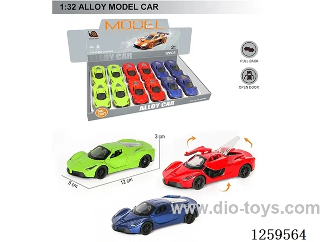 1:32 pull back alloy car 3 colors 12PCS