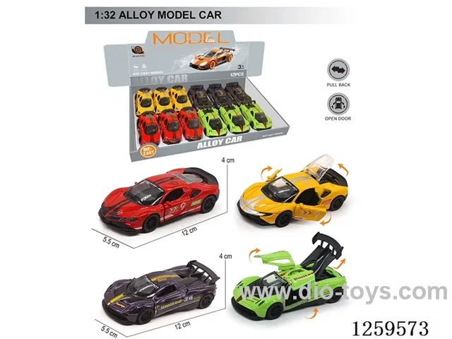 1:32 pull back alloy car 4 colors 12PCS
