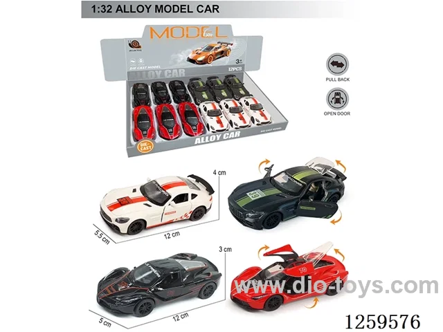 1:32 pull back alloy car 4 colors 12PCS