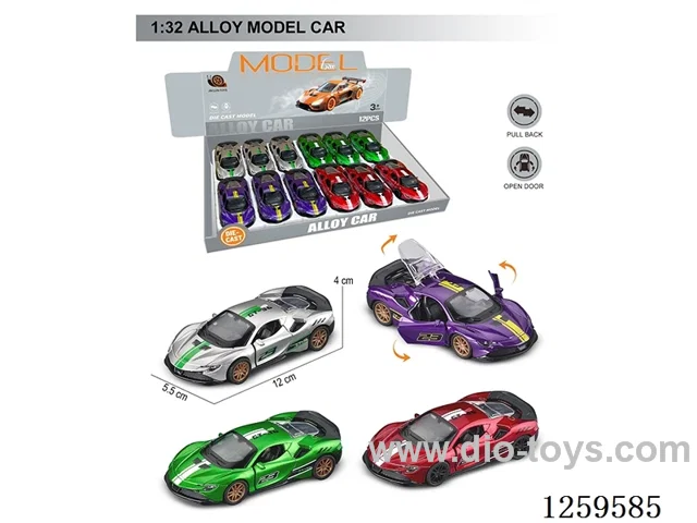 1:32 pull back alloy car 4 colors 12PCS