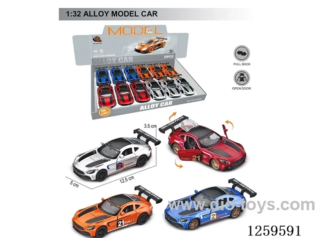1:32 pull back alloy car 4 colors 12PCS