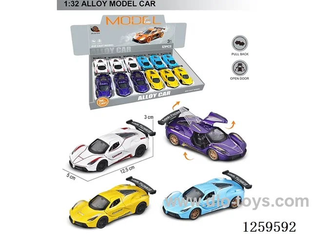 1:32 pull back alloy car 4 colors 12PCS