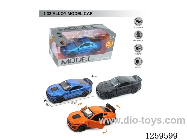 1:32 pull back alloy car 3 colors W L/M included battery