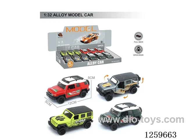 1:32 pull back alloy car 4 colors 12PCS