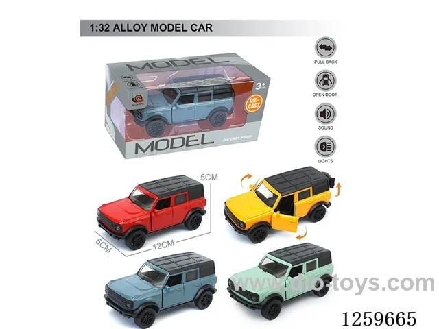 1:32 pull back alloy car 4 colors W L/M included battery