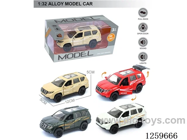 1:32 pull back alloy car 4 colors W L/M included battery