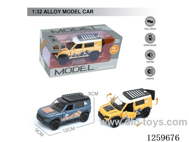 1:32 pull back alloy car 2 colors W L/M included battery