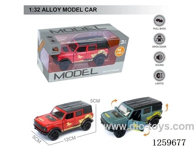 1:32 pull back alloy car 2 colors W L/M included battery