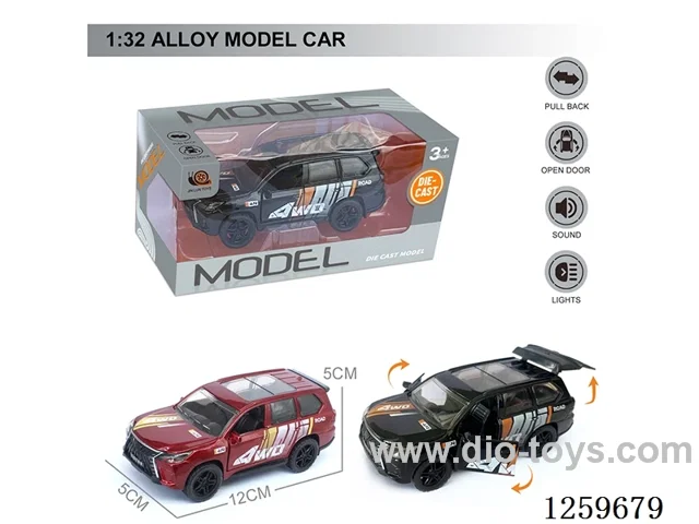1:32 pull back alloy car 2 colors W L/M included battery