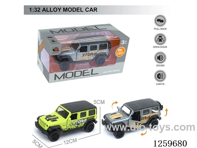 1:32 pull back alloy car 2 colors W L/M included battery