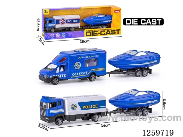 1:48 pull back alloy car set 3 mixed