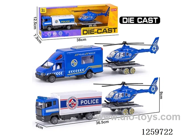 1:48 pull back alloy car set 3 mixed